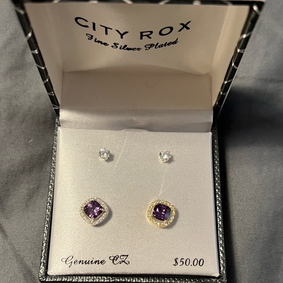 Jewelry - City Rox Fine Silver plated earrings